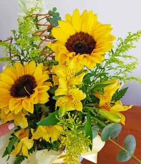 Arranjo com Girassol o Sol da Toscana