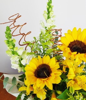 Arranjo com Girassol o Sol da Toscana