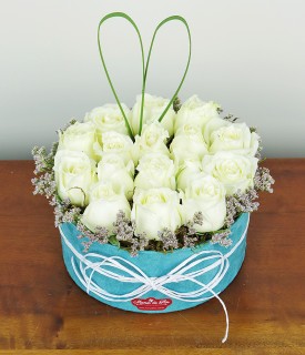 Arranjo de Rosas Brancas Estoy Contigo